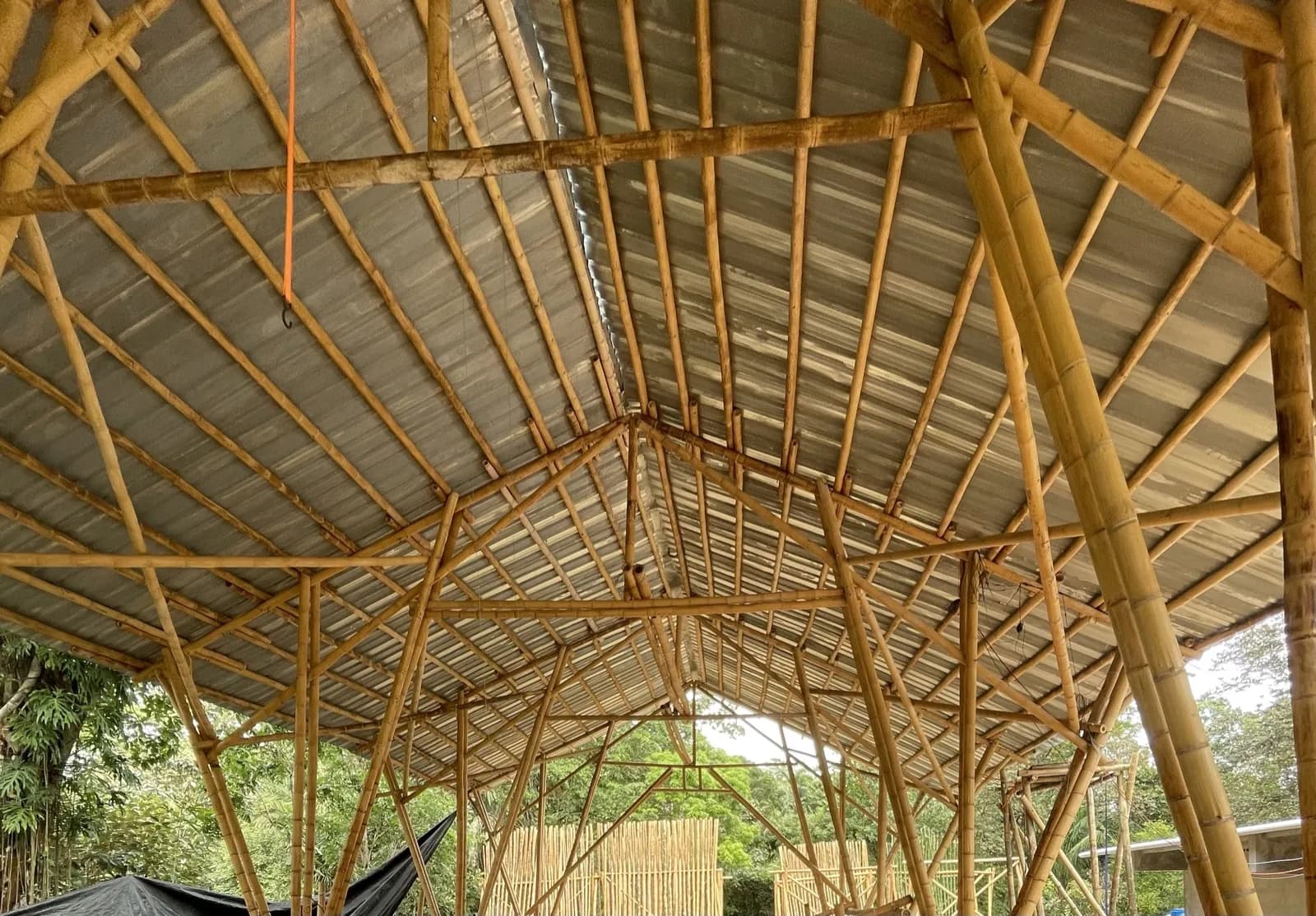 Guadua bamboepalen opslag